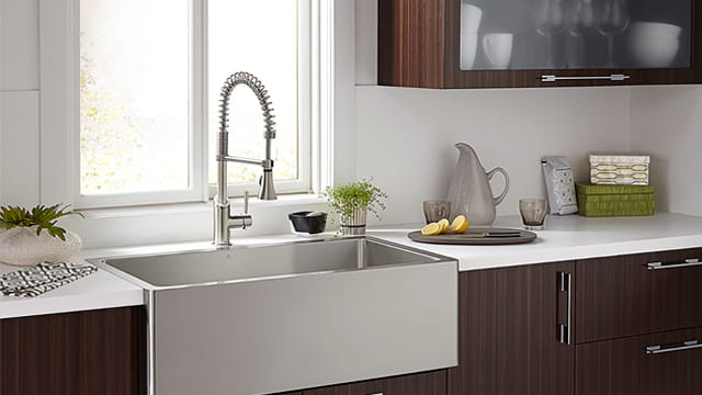Hillside Sink with Fresno Faucet
